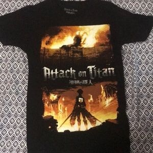 Attack On Titan Anime Black  T-Shirt